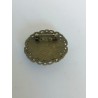 Broche ronde contour bronze