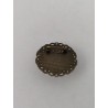 Broche ronde contour bronze