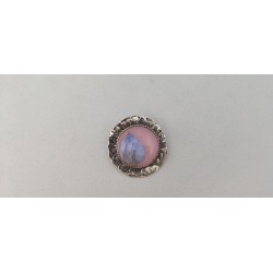 Broche et pendentif contour argenté