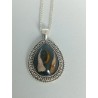 Pendentif goutte nature