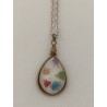 Pendentif goutte nature