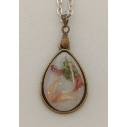 Pendentif goutte nature