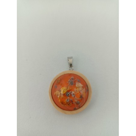 Pendentif rond bois