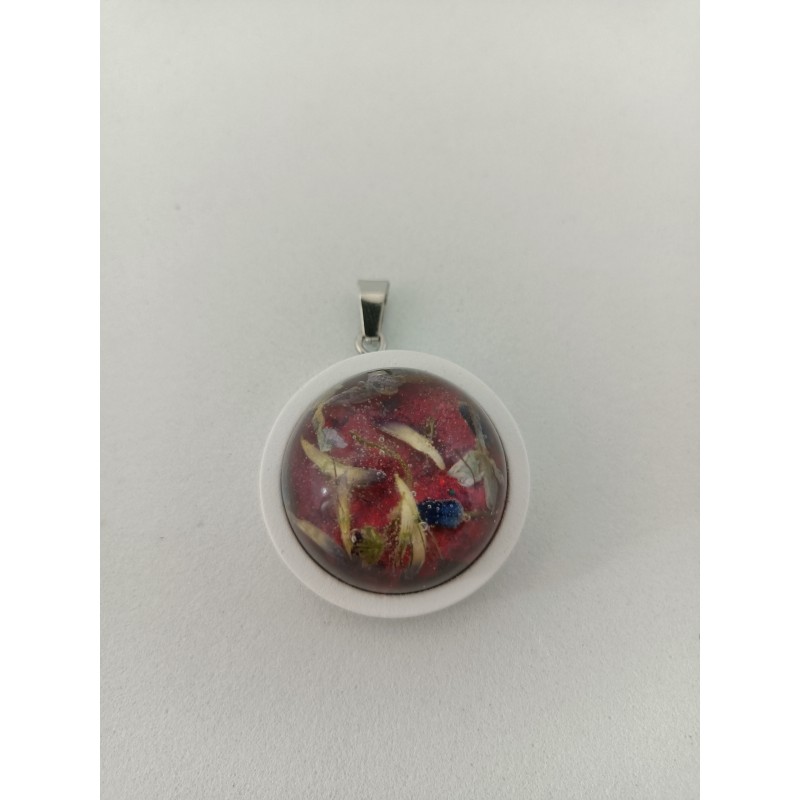 Pendentif rond bois