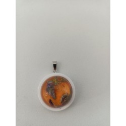 Pendentif rond bois